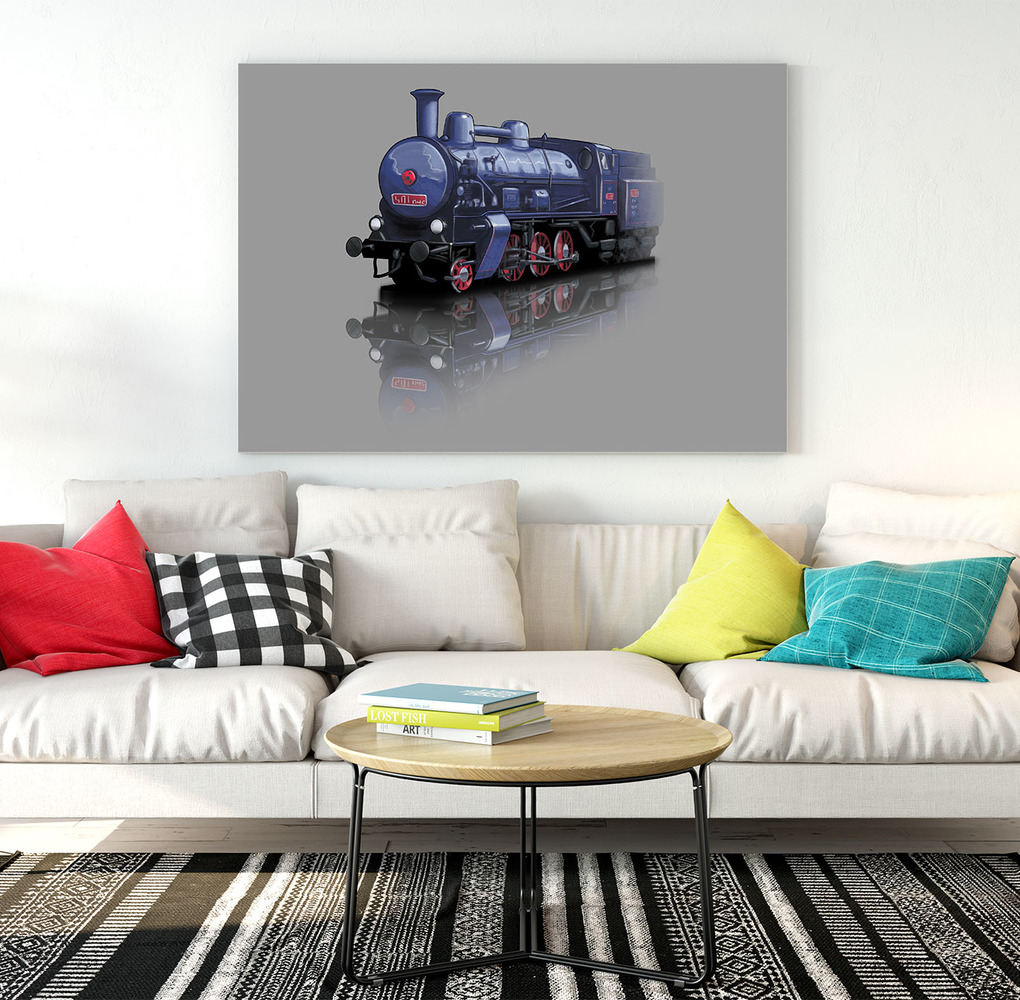 Obraz Parní lokomotiva (Rozměr obrazu: 120x80)