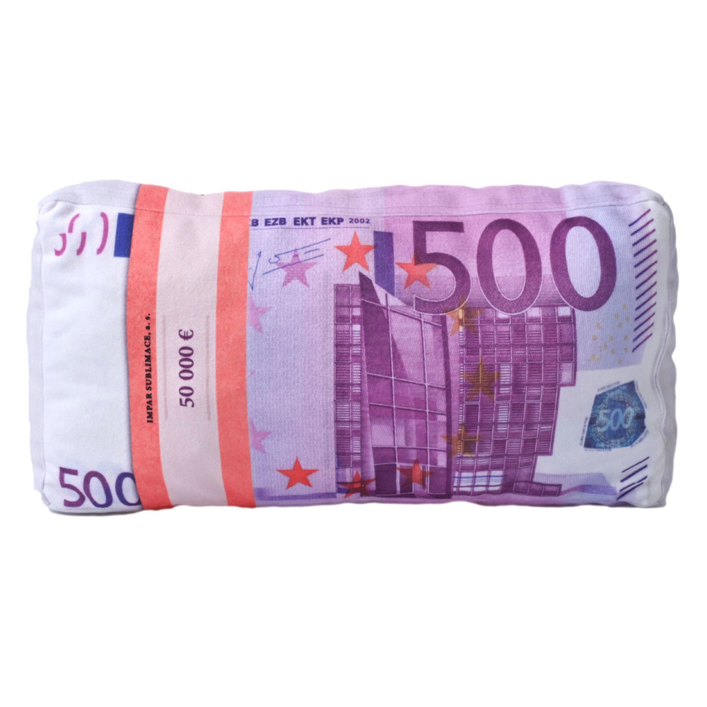 Levně 3D polštář Bankovky 500€