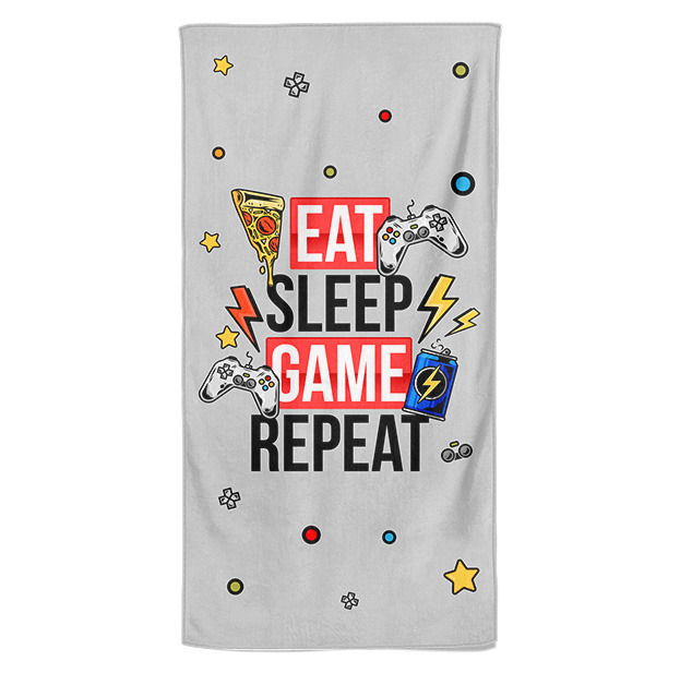 Osuška Eat, sleep, game (Velikost osušky: 70x140cm)