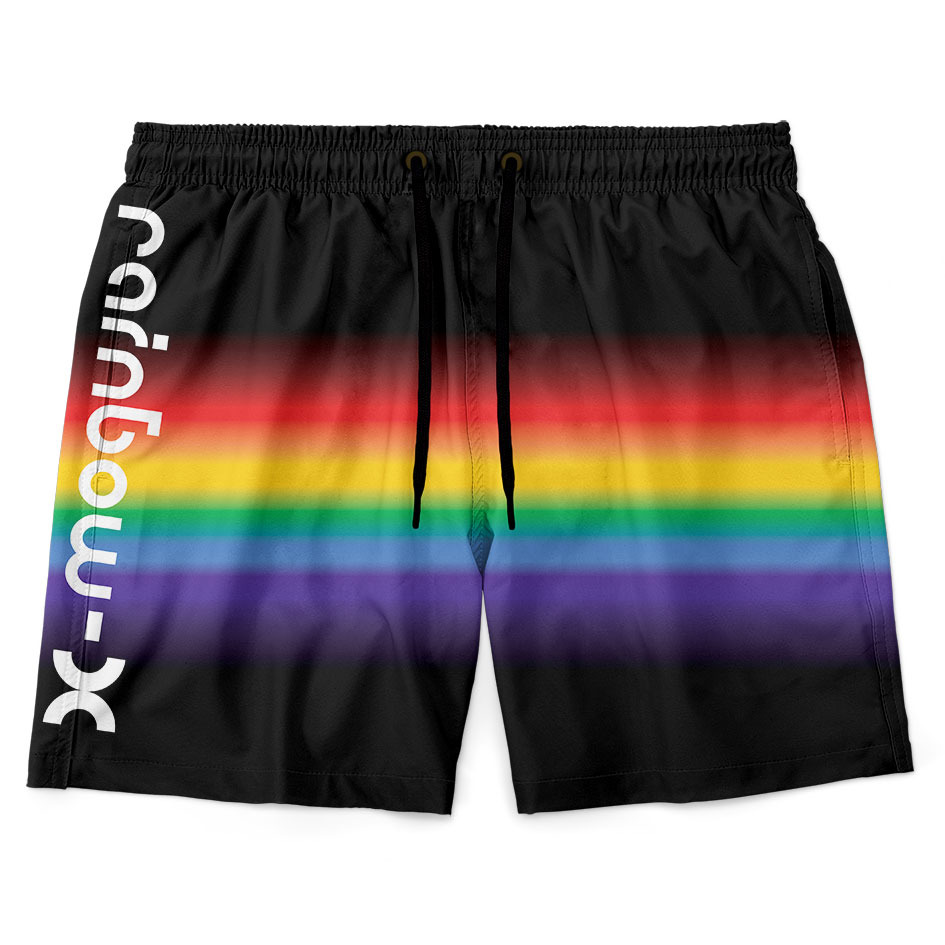 Pánské plavky short – Rainbow gradient (Velikost: XL)