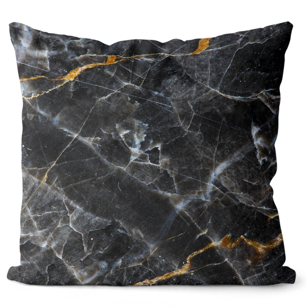 Polštář Black Marble (Velikost: 55 x 55 cm)