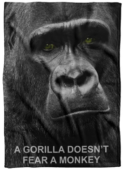 Levně Deka Gorilla doesn´t fear (Podšití beránkem: NE)
