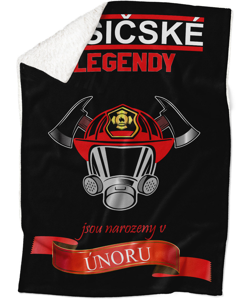 Deka Hasičské legendy - měsíc (Měsíc: 02 - Únor, Podšití beránkem: ANO)