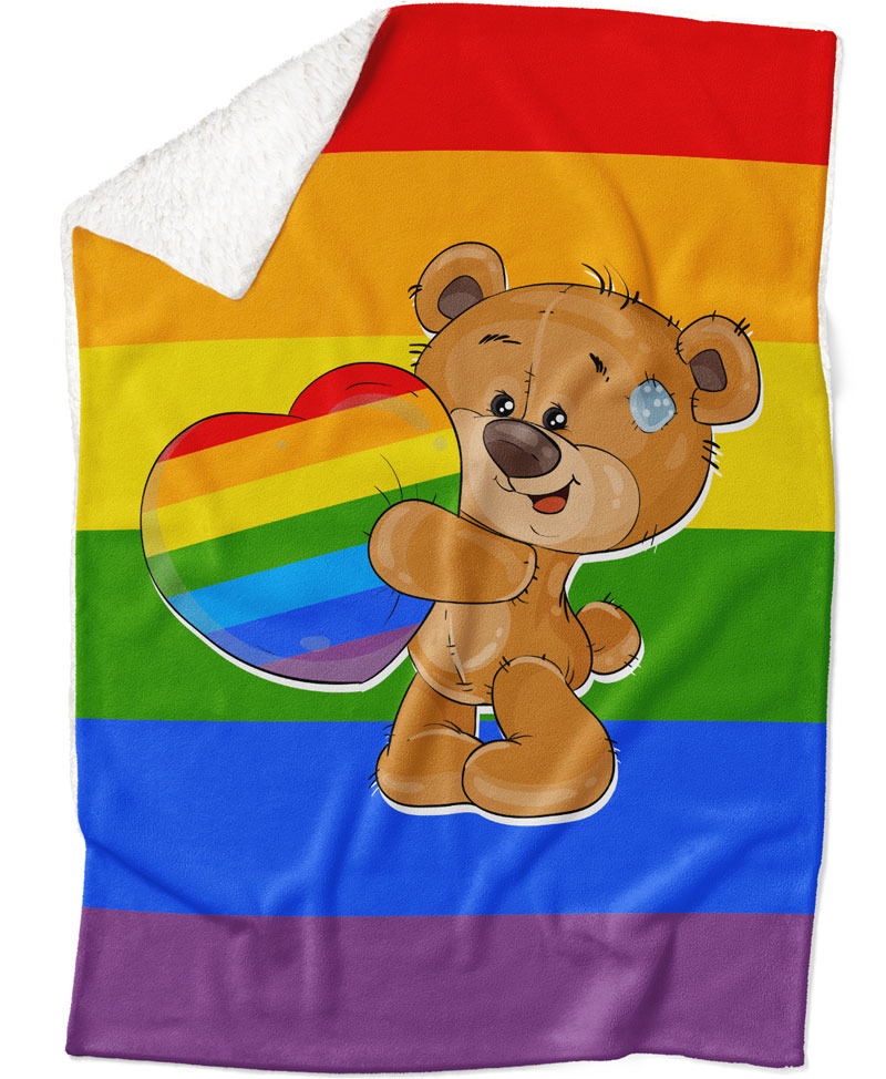Levně Deka LGBT Bear (Podšití beránkem: ANO)