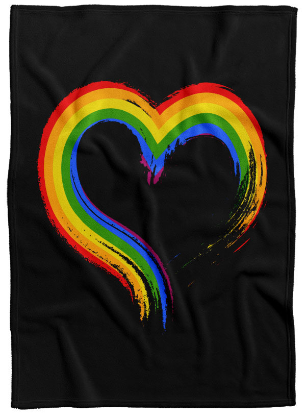 Levně Deka LGBT Heart (Podšití beránkem: NE)