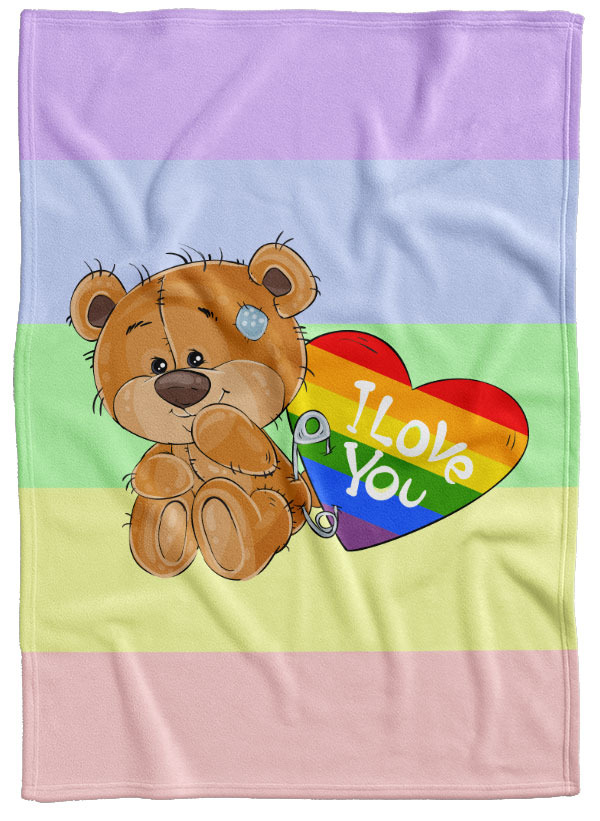 Levně Deka LGBT I love you (Podšití beránkem: NE)