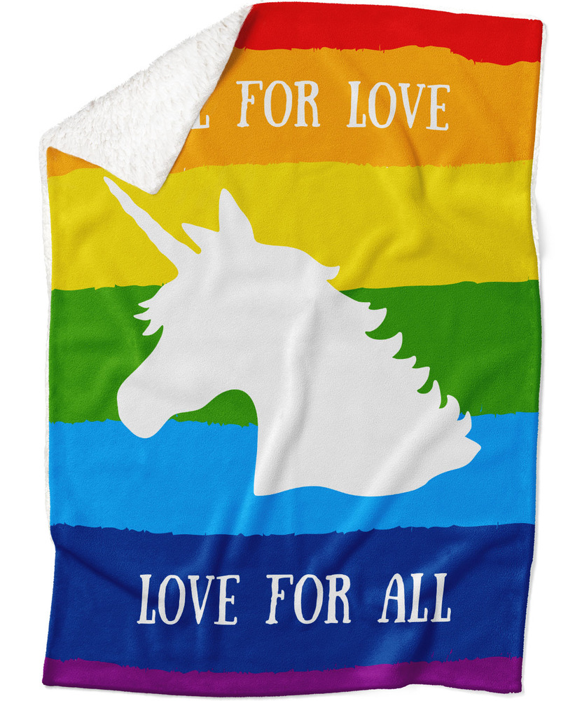 Levně Deka LGBT Unicorn (Podšití beránkem: ANO)