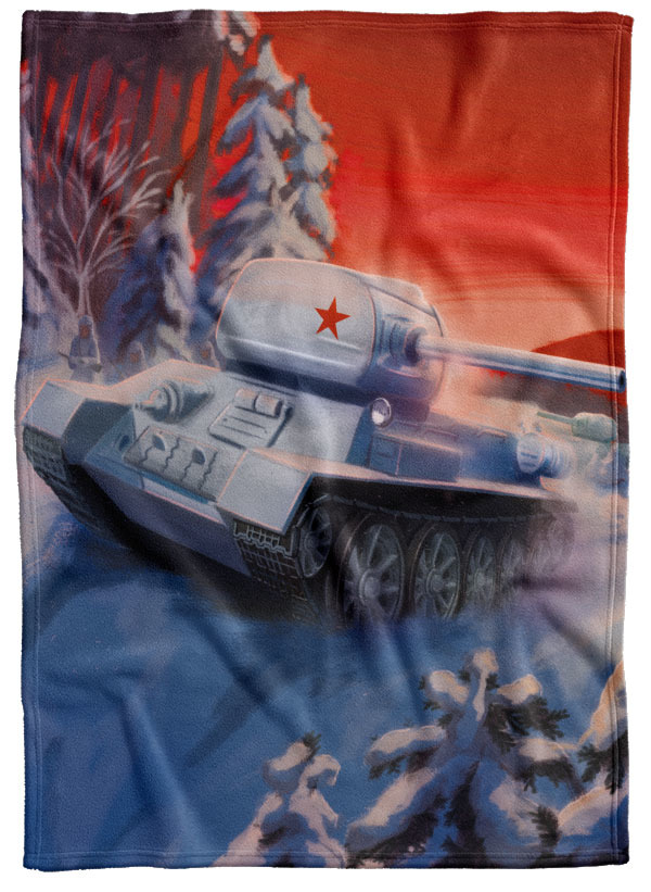 Levně Deka Tank T-34 (Podšití beránkem: NE)