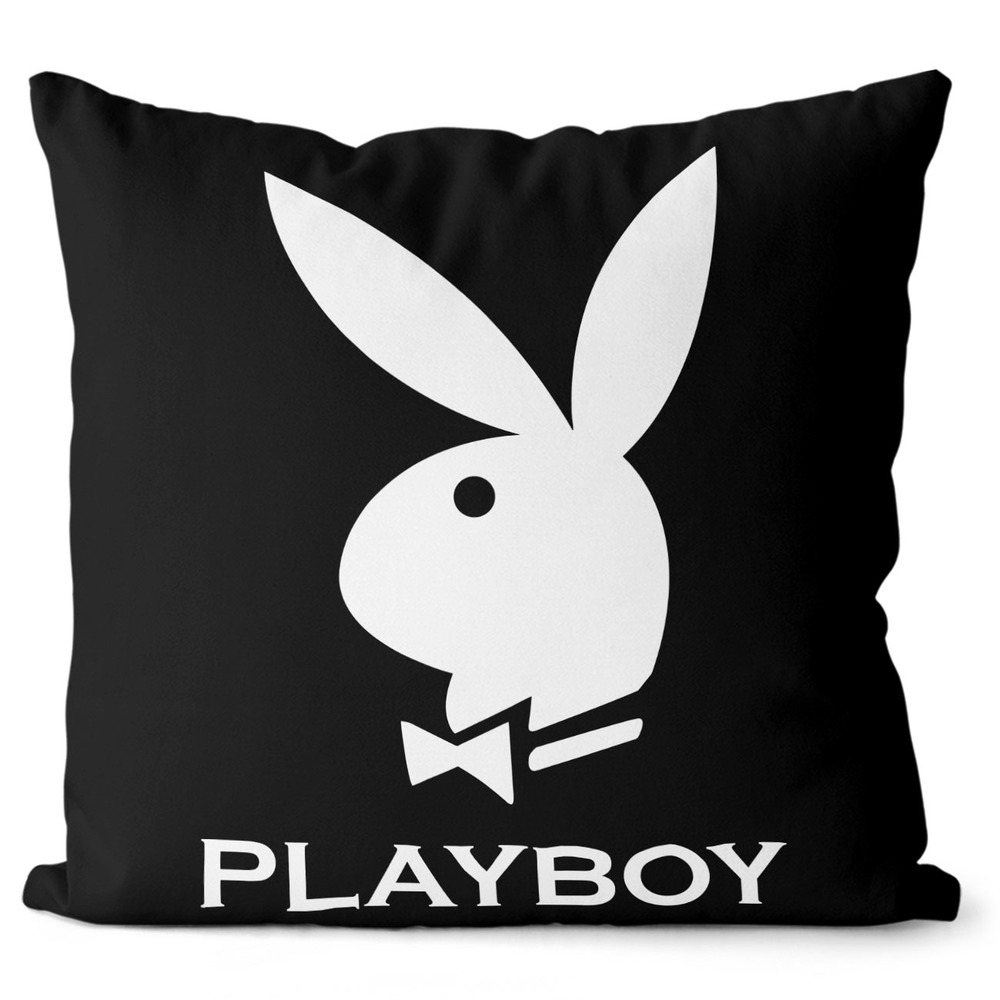 Polštářek Playboy Black (Velikost: 40 x 40 cm)