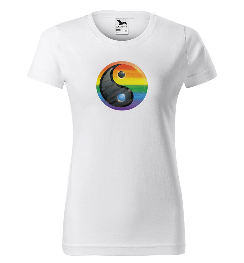 Tričko LGBT YinYang (Velikost: XS, Typ: pro ženy)