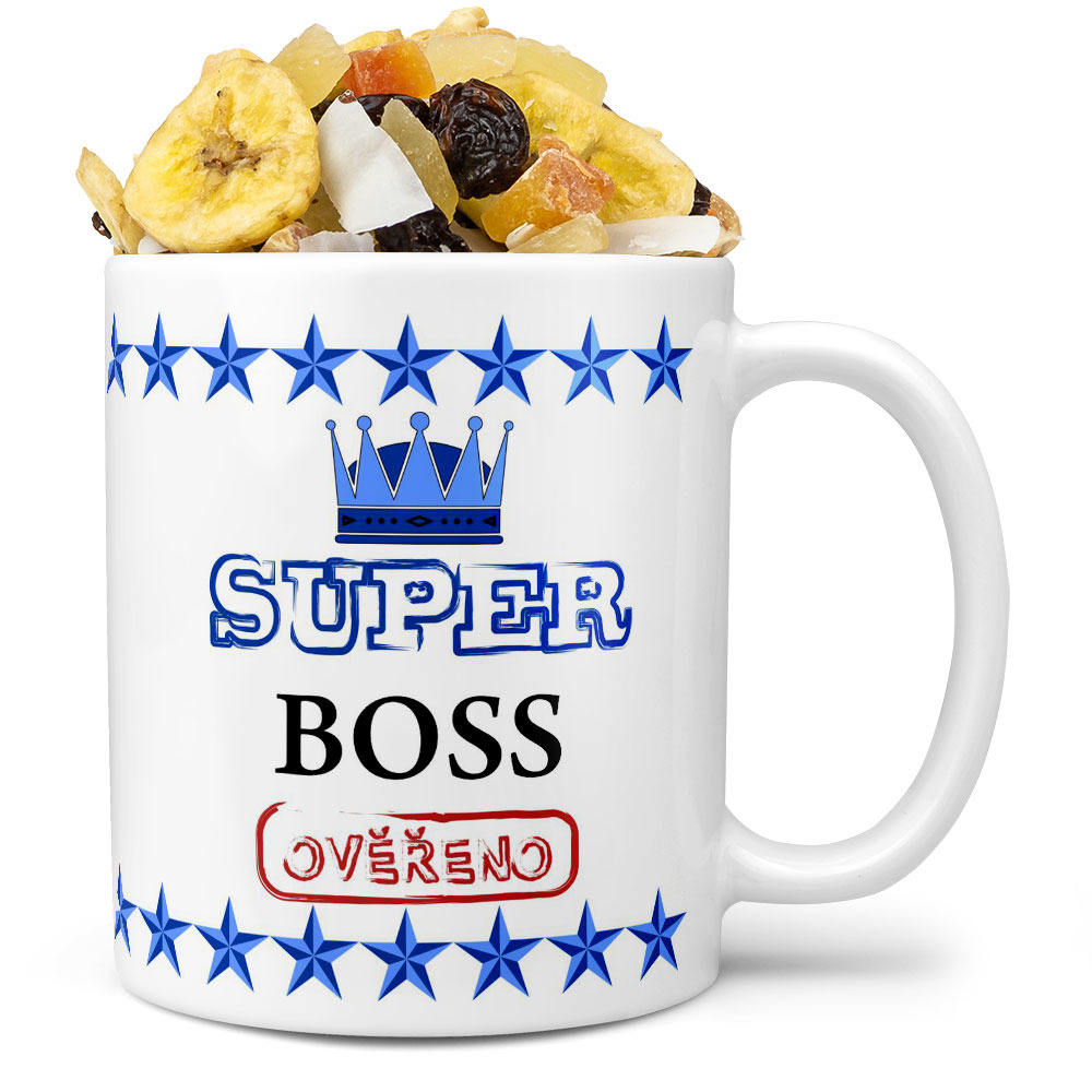 Hrnek Super boss (Náplň hrníčku: Tropická směs)