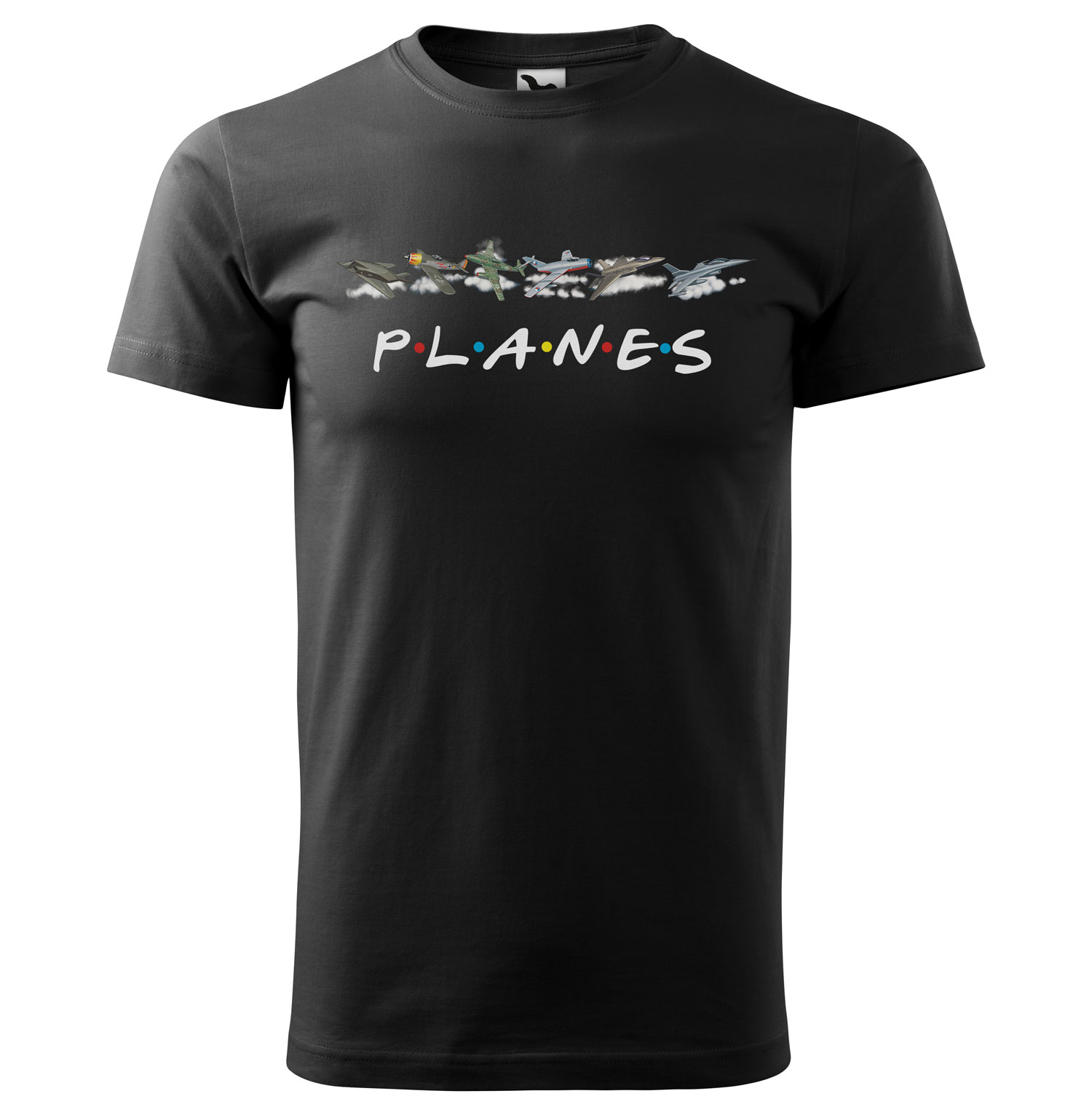 Tričko Planes (Velikost: L, Typ: pro muže, Barva trička: Černá)