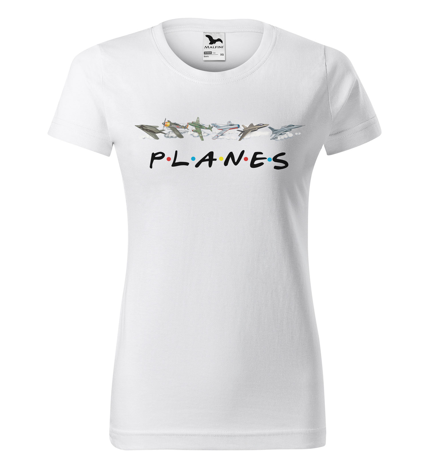 Tričko Planes (Velikost: XS, Typ: pro ženy, Barva trička: Bílá)