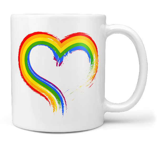 Levně Hrnek LGBT Heart (Náplň hrníčku: Žádná)