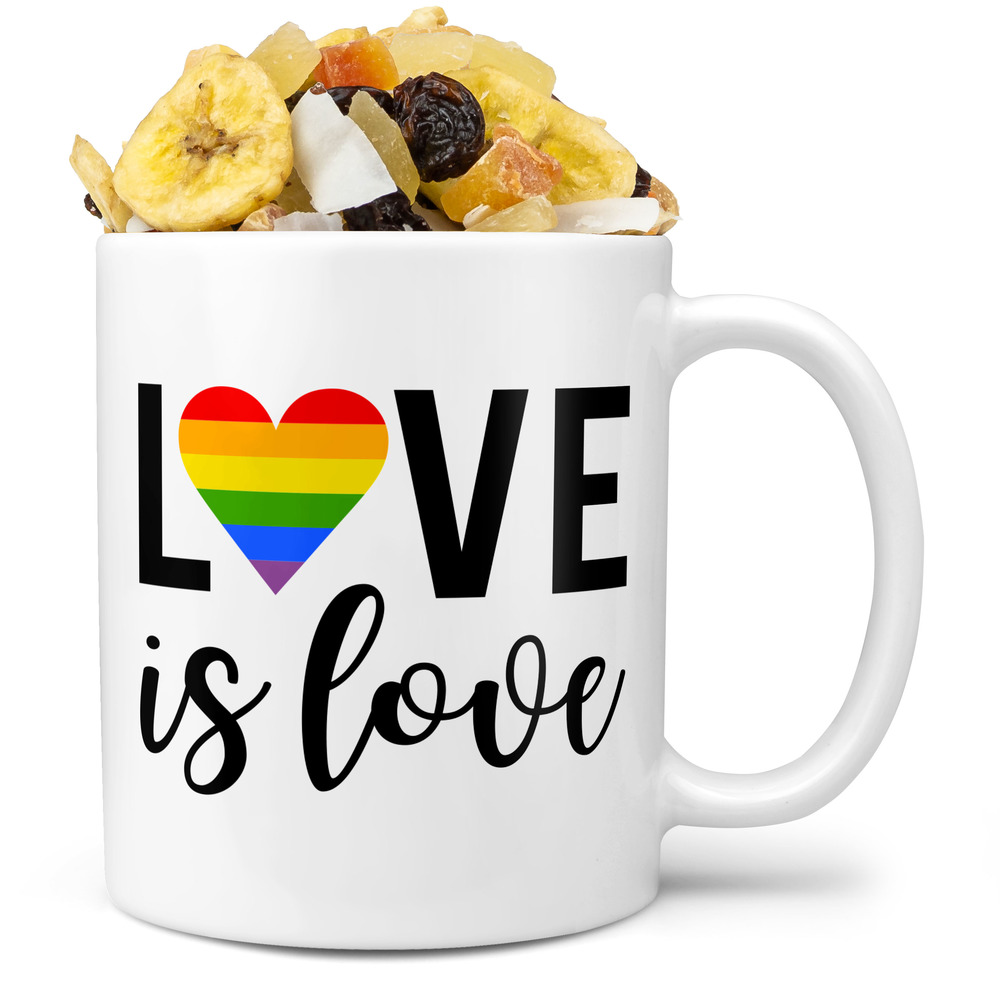 Hrnek LGBT Love is love (Náplň hrníčku: Tropická směs)