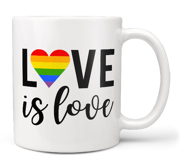 Levně Hrnek LGBT Love is love (Náplň hrníčku: Žádná)