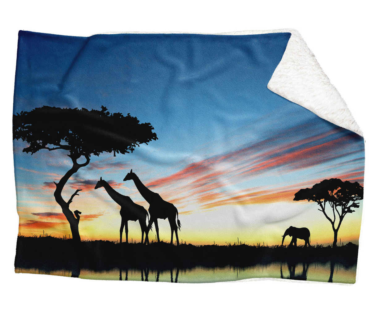 Deka Noční safari (Rozměr : 150 x 120 cm, Podšití beránkem: ANO)