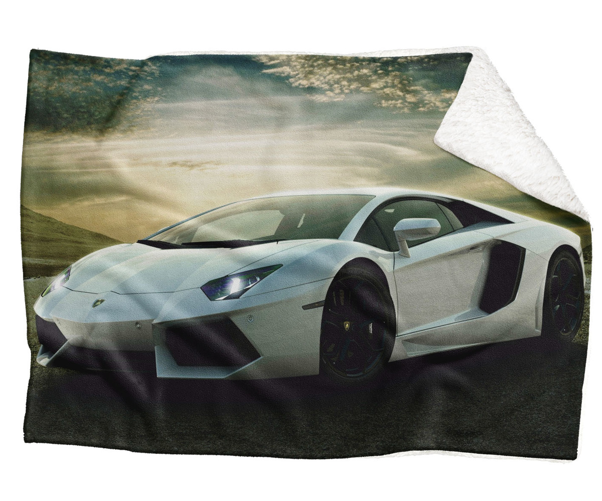 IMPAR Fleecová deka Lamborghini 150x120 cm (Rozměr : 200 x 140 cm, Podšití beránkem: ANO)