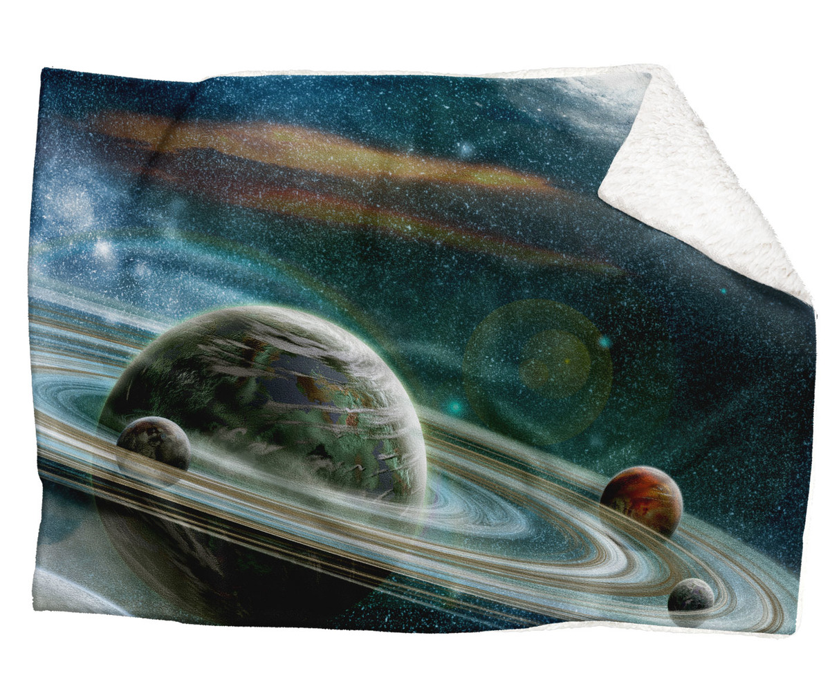 IMPAR Fleecová deka Vesmír 150x120 cm (Rozměr : 150 x 120 cm, Podšití beránkem: ANO)