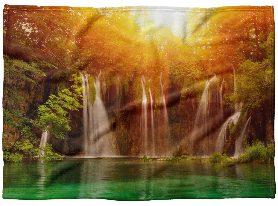 IMPAR Fleecová deka Vodopády 150x120 cm (Rozměr : 150 x 120 cm, Podšití beránkem: NE)
