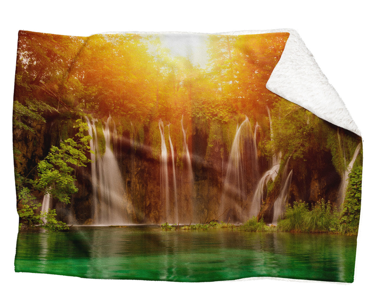 IMPAR Fleecová deka Vodopády 150x120 cm (Rozměr : 150 x 120 cm, Podšití beránkem: ANO)