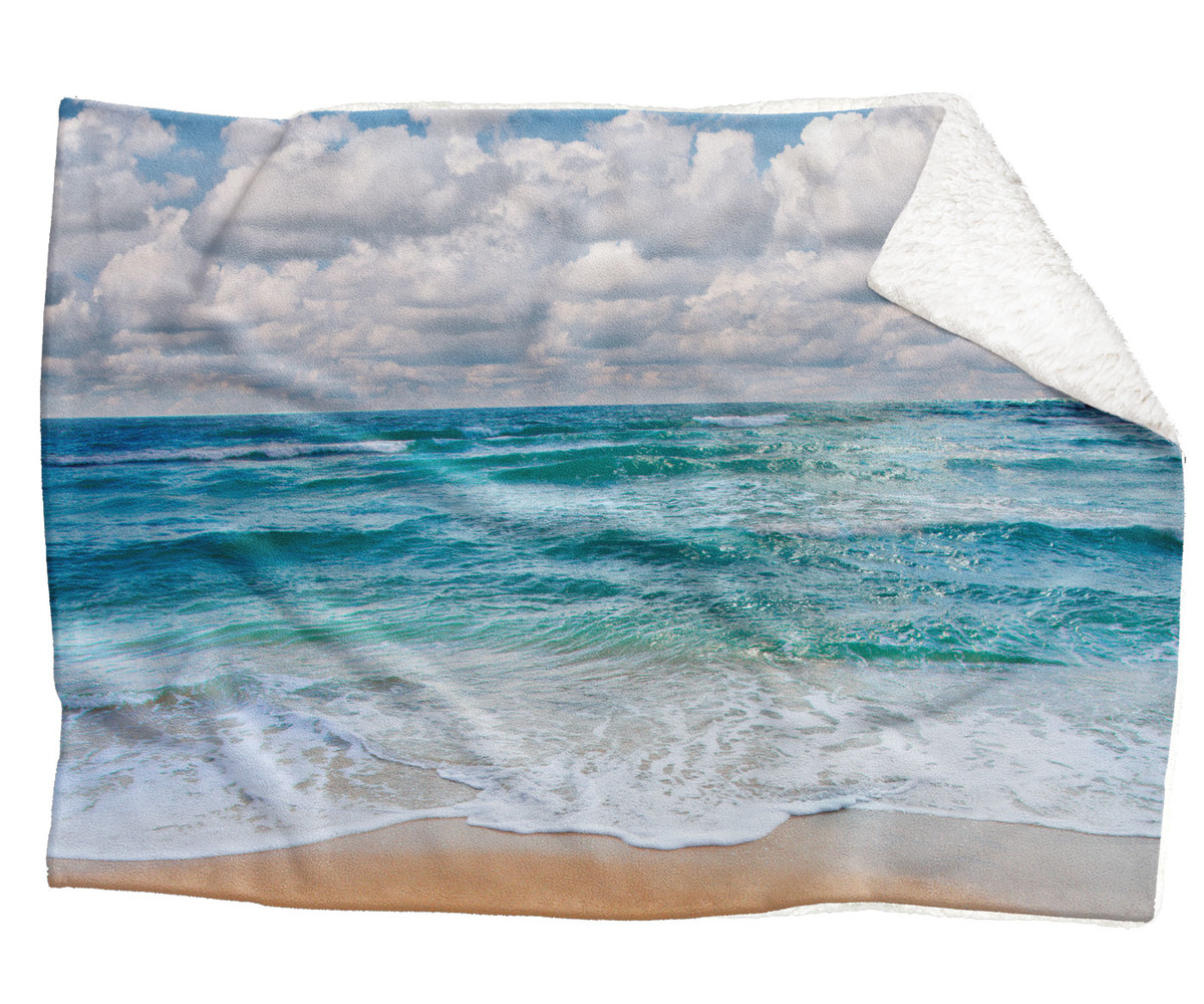 IMPAR Fleecová deka Oceán 150x120 cm (Rozměr : 150 x 120 cm, Podšití beránkem: ANO)