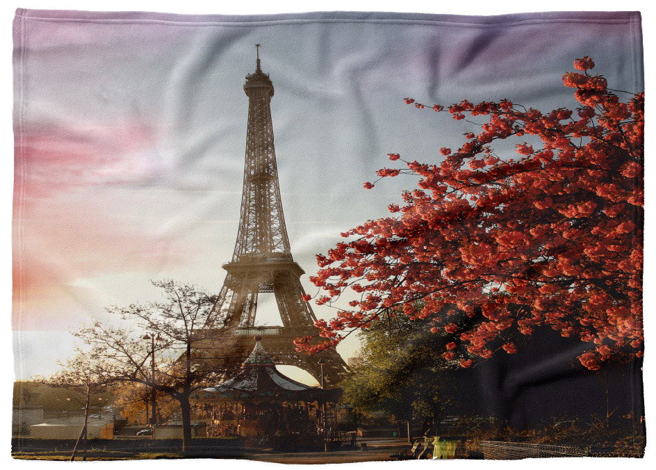 IMPAR Fleecová deka Eiffelovka 150x120 cm (Rozměr : 150 x 120 cm, Podšití beránkem: NE)