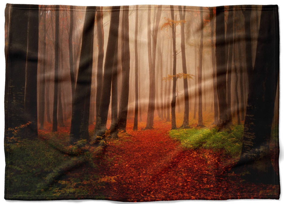 Deka Les na podzim (Rozměr : 150 x 120 cm, Podšití beránkem: NE)
