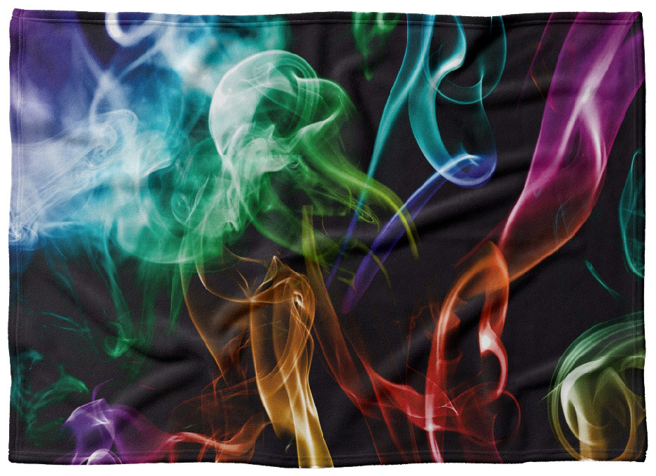 IMPAR Fleecová deka Duhový kouř 150x120 cm (Rozměr : 150 x 120 cm, Podšití beránkem: NE)
