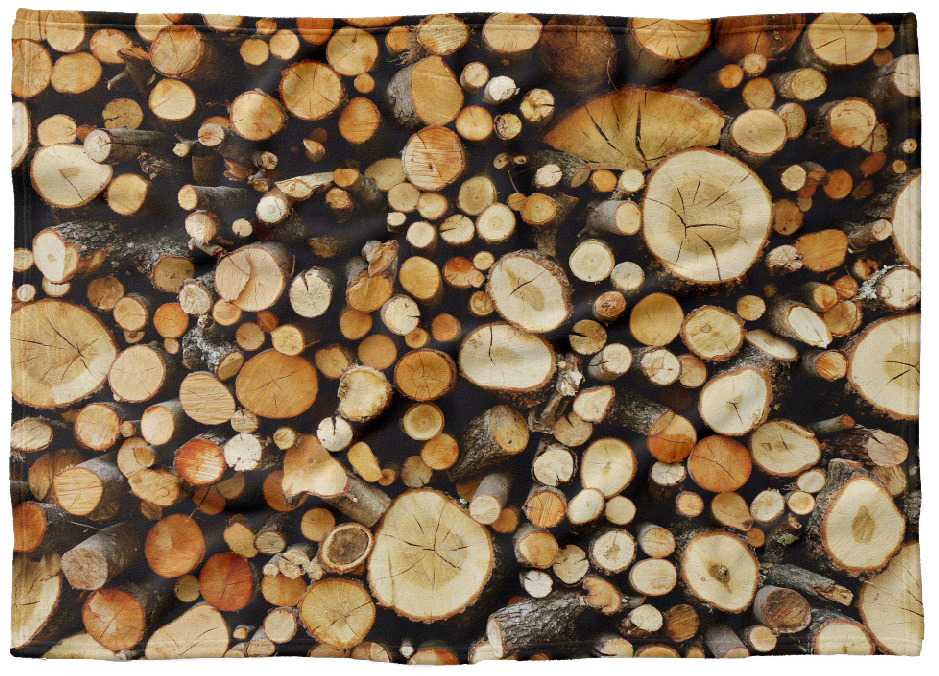 IMPAR Fleecová deka Dřevo 150x120 cm (Rozměr : 150 x 120 cm, Podšití beránkem: NE)