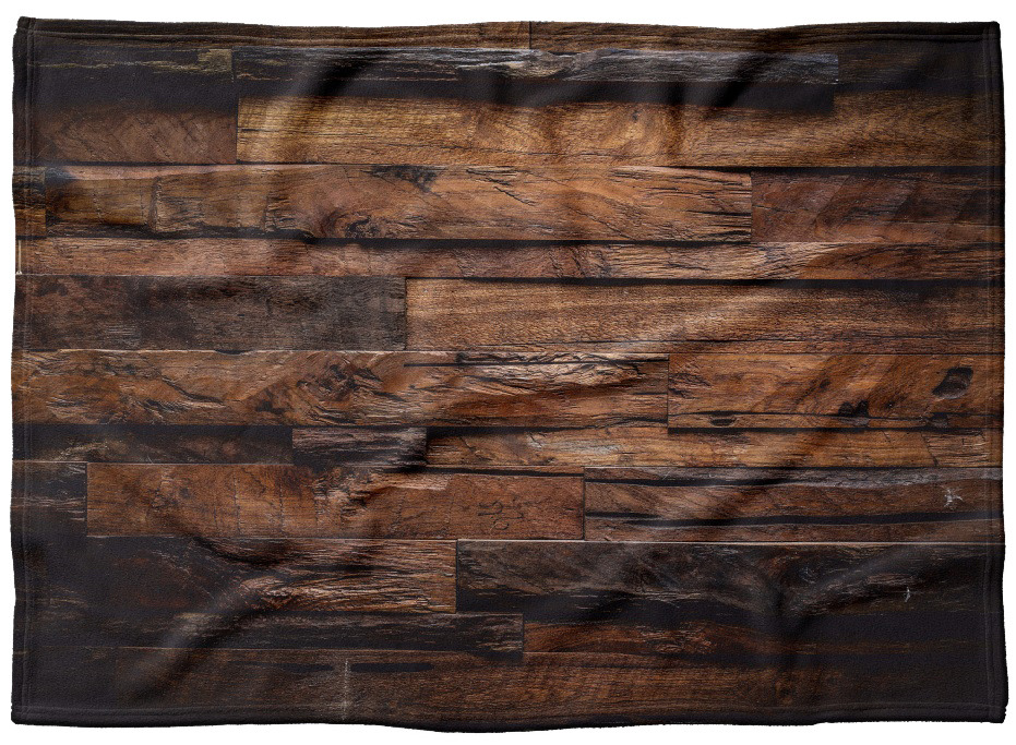 IMPAR Fleecová deka Dřevo 2 150x120 cm (Rozměr : 150 x 120 cm, Podšití beránkem: NE)