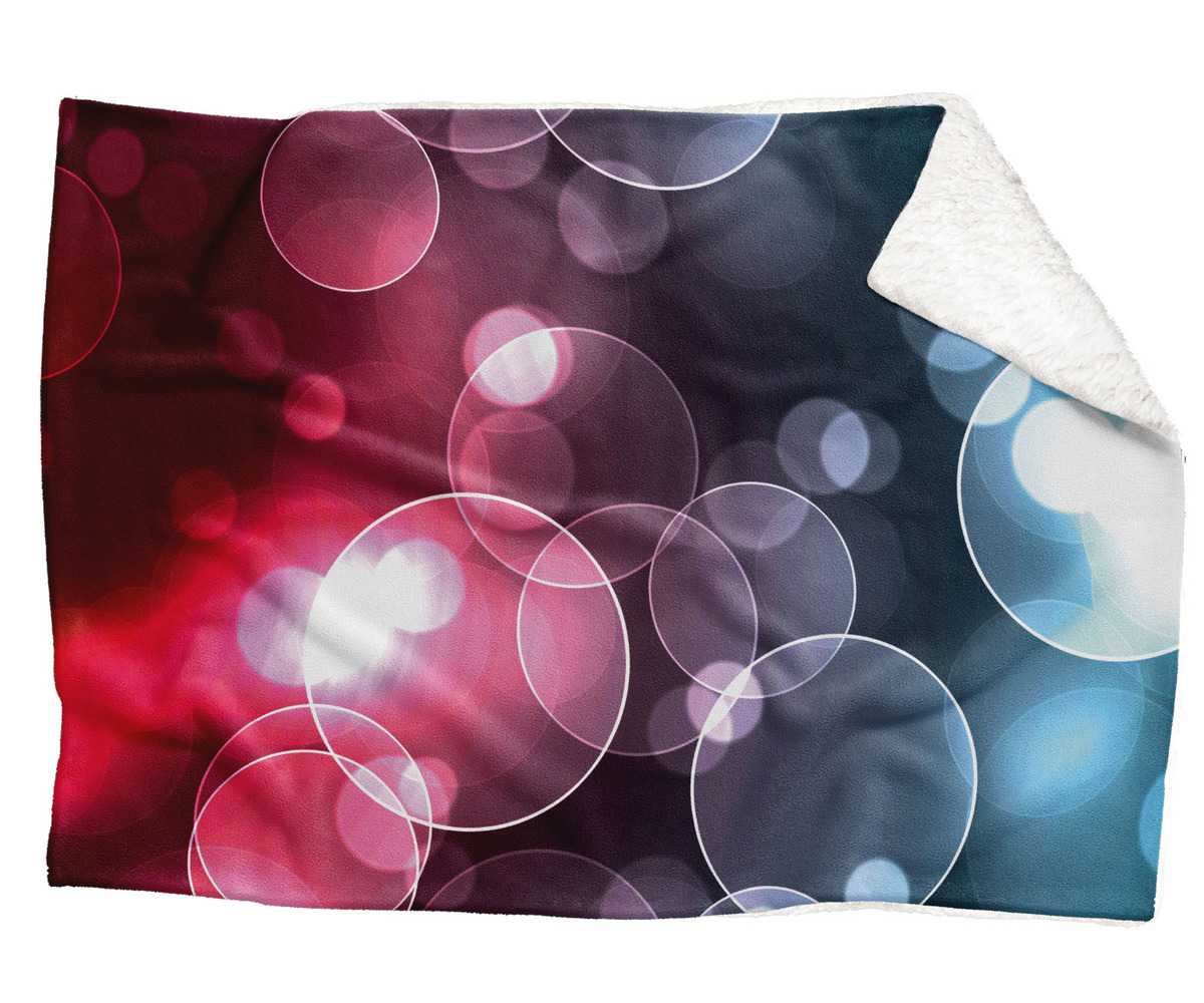 IMPAR Fleecová deka Bubliny 150x120 cm (Rozměr : 150 x 120 cm, Podšití beránkem: ANO)