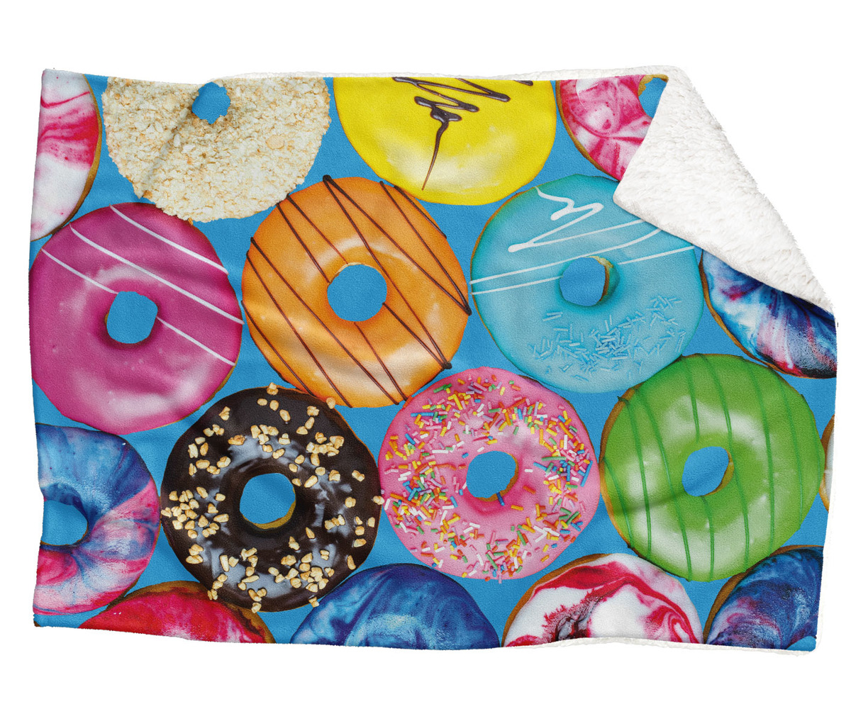 Deka Donuts (Rozměr : 150 x 120 cm, Podšití beránkem: ANO)