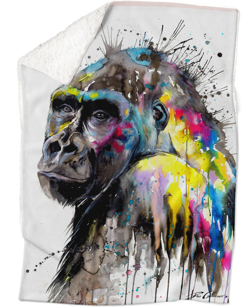 Deka Gorila Art (Rozměr : 150 x 120 cm, Podšití beránkem: ANO)