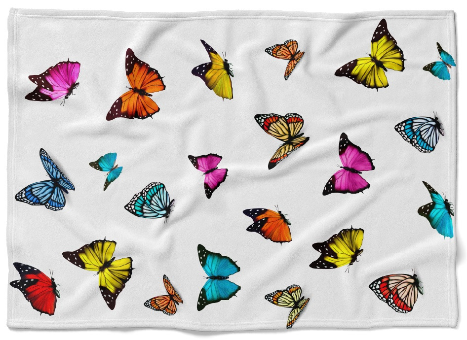 Deka Motýlci (Rozměr : 150 x 120 cm, Podšití beránkem: NE)