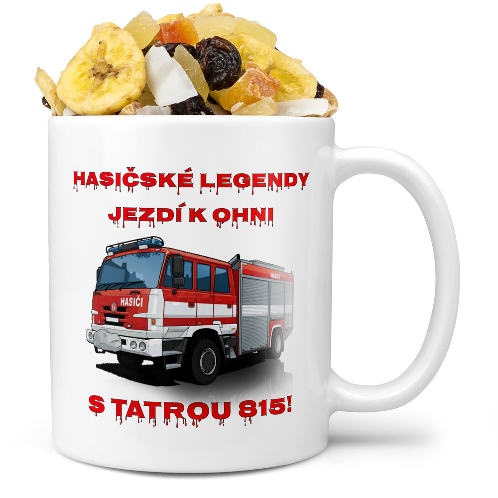 Hrnek Hasičské legendy – Tatra 815 (Náplň hrníčku: Tropická směs)