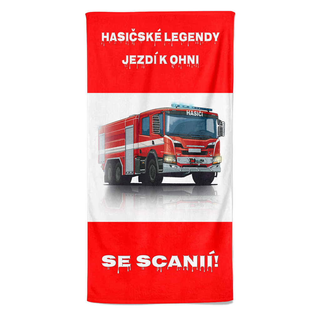 Osuška Hasičské legendy – Scania (Velikost osušky: 70x140cm)