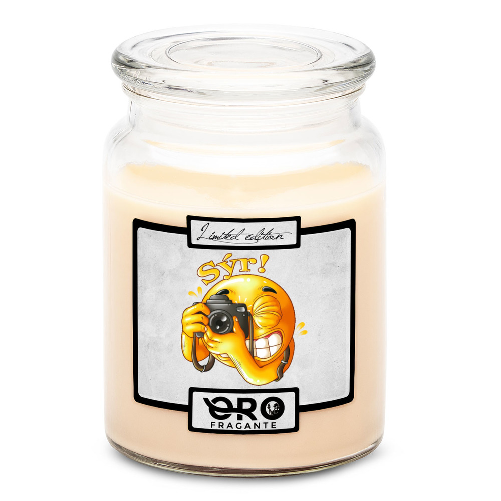 Svíčka Sýr (Vůně svíčky: Vanilka)
