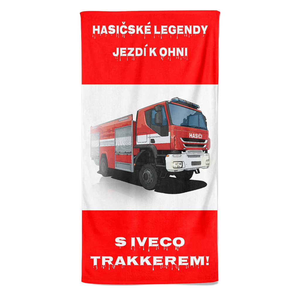 Osuška Hasičské legendy – IVECO Trakker (Velikost osušky: 70x140cm)