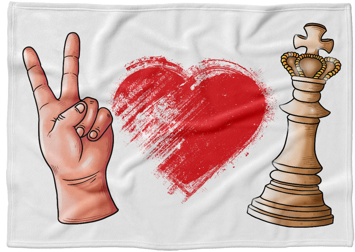 Levně Deka Love Chess (Podšití beránkem: NE)