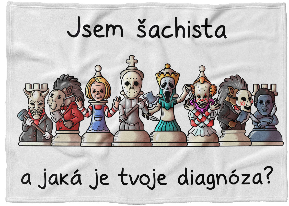 Levně Deka Diagnóza šachista (Podšití beránkem: NE)