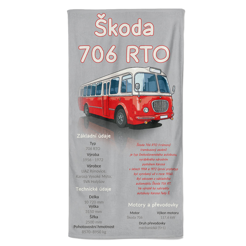 Osuška Škoda 706 RTO (Velikost osušky: 100x170cm)