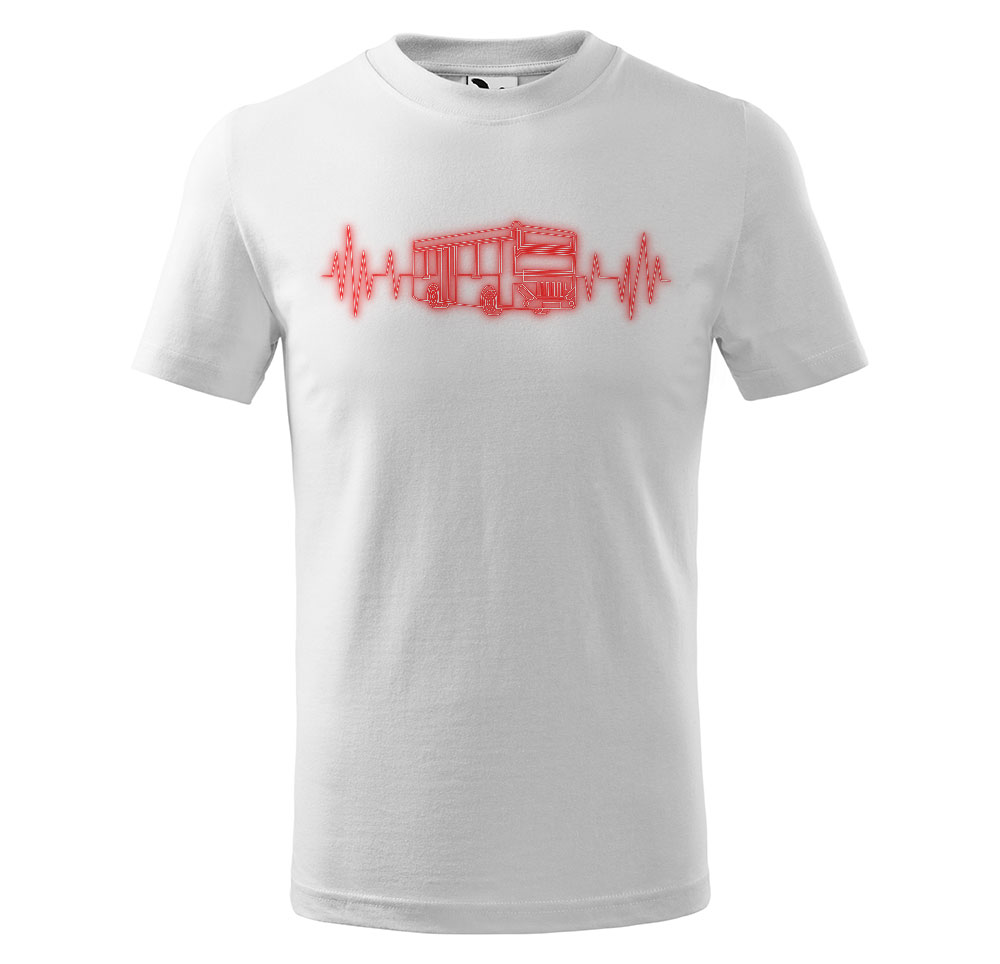 Tričko Bus Heartbeat - dětské (Velikost: 110, Barva trička: Bílá)