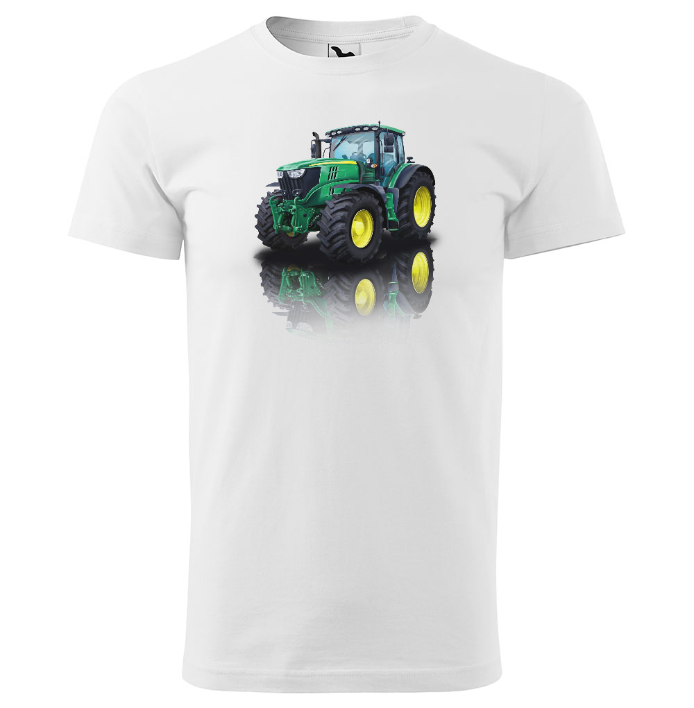 Tričko John Deere 6125R (Velikost: M, Typ: pro muže, Barva trička: Bílá)