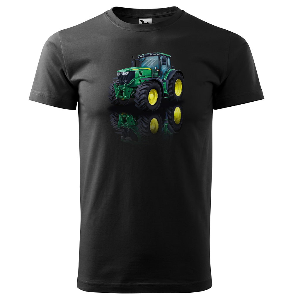 Tričko John Deere 6125R (Velikost: XS, Typ: pro muže, Barva trička: Černá)