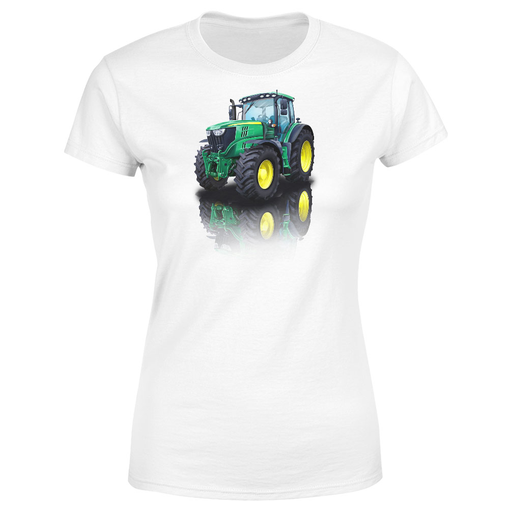 Tričko John Deere 6125R (Velikost: L, Typ: pro ženy, Barva trička: Bílá)