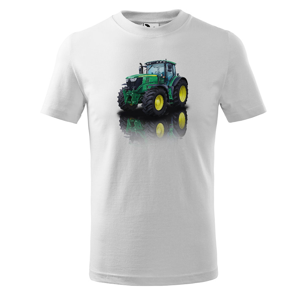 Tričko John Deere 6125R - dětské (Velikost: 110, Barva trička: Bílá)