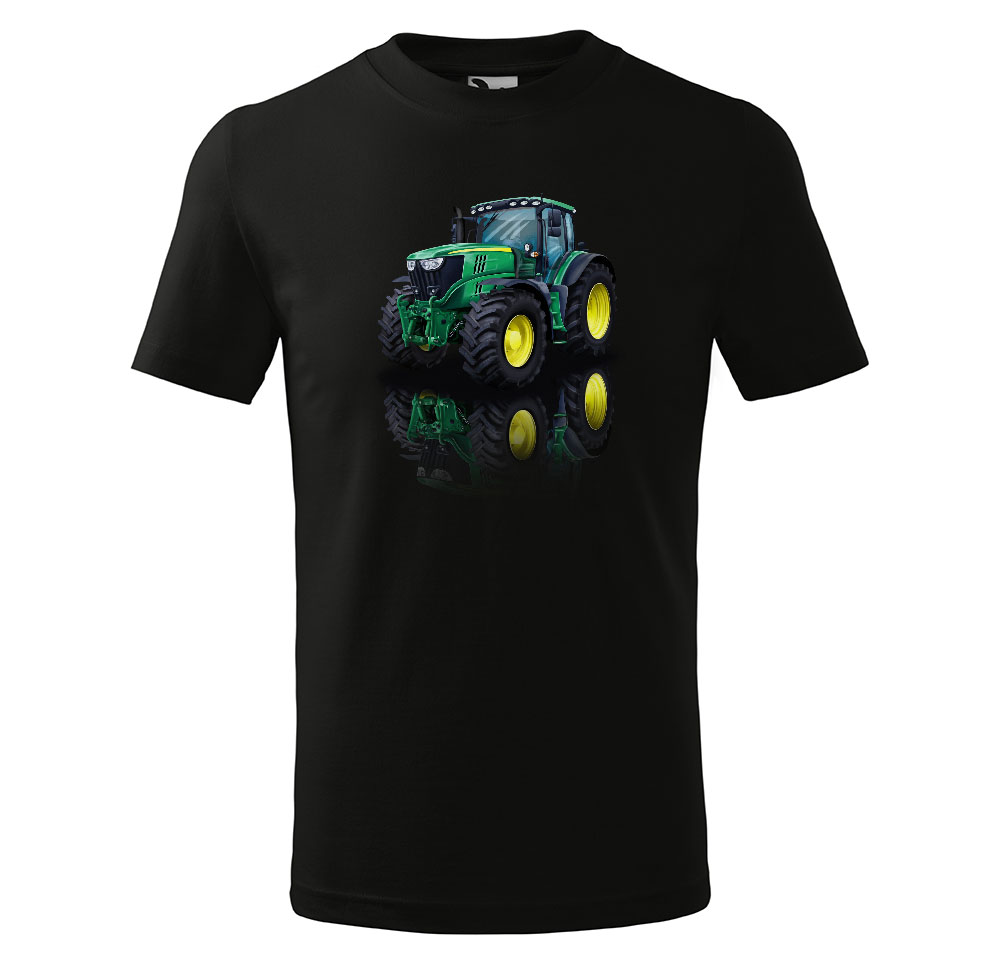 Tričko John Deere 6125R - dětské (Velikost: 110, Barva trička: Černá)