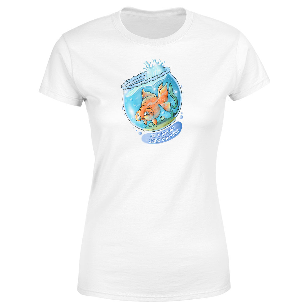 Tričko Dokonalá ryba – dámské (Velikost: XS, Barva trička: Bílá)