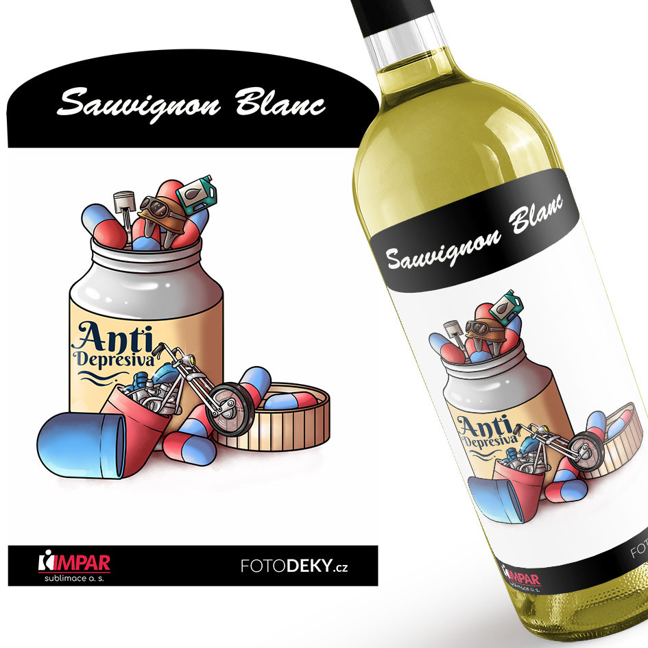 Víno Antidepresiva – chopper (Druh Vína: Bílé víno)
